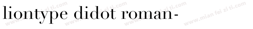 liontype didot roman字体转换